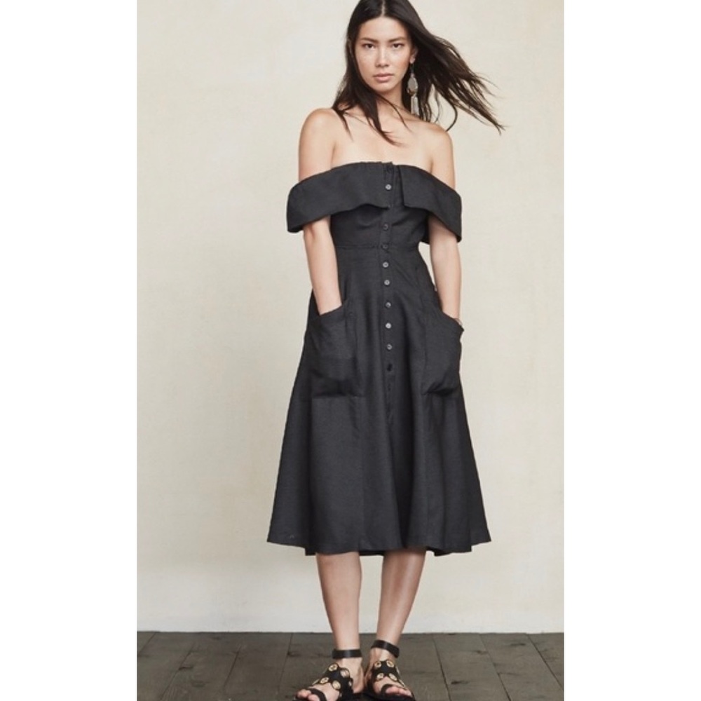 Reformation Mariana Desss Off Shoulder with Pocket